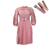 Women's 2025 New Temperament Pure Color Lace Hook Hollow Press