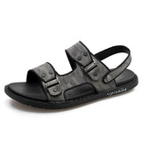o'clock New Summer Men Sandals Outdoor Casual Breathable Non-slip Flats Slippers Quality Big Size Stylish Male Beach