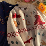 Christmas Sweater WOMEN Clothing Sweater Knitted Kawaii Clothes Coat Harajuku Cropped Jumper Pull Autumn Tops Korean