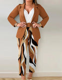 New Fashion Print Casual Suit Women's Clothing With