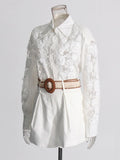 Simple Style Suit Women's Spring 2025 New Comfortable Leisure Lantern Sleeve Top + Three-Point Pants Embroidery