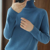 Cashmere Sweaters Women Autumn Winter Solid Casual Bottoming Jumpers Female Long Sleeve Thick Knitted Slim