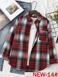 Women's Plaid Woolen Shirt Oversize Autumn 2022 Thick Warm Plaid Blouses And Shirts Winter Oversized Women Woolen Shirt