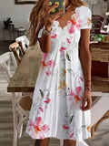 New Loose Vintage Ruffles Casual Befree Dress Large Big Summer Printed Party Beach Dresses Plus