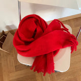 Winter Female Cashmere Plaid Scarf Women Blanket Scarves Wide Lattice Long Rainbow Shawl Wrap Warm Tippet