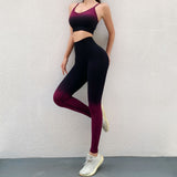 Seamless Sport Set 3PCS Fitness Sports Suits Gym Bra Long Sleeve Crop Top Shirts High Waist Running Leggings Workout