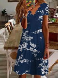 New Loose Vintage Ruffles Casual Befree Dress Large Big Summer Printed Party Beach Dresses Plus