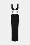 V Tie Back Bralette and Split Maxi Skirt