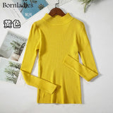 Autumn Winter Basic Turtleneck Knitting Bottoming Warm Sweaters 2021 Women's Pullovers Solid Minimalist Cheap