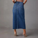 Hottie Dress A-Shaped Open Fork Thin Cowboy Half-Body Dress 2025 Spring And