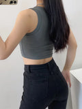 Base Vests 2024 Summer New Fashion Sexy Women's Crop Tops Sling Vest Camis-Outfit