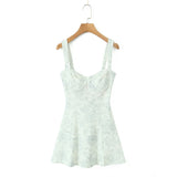 New Sleeveless Print Slim Short Dress In Autumn-Outfit