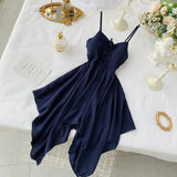 VAREY LIN 2022 Summer Women V Neck Sleeveless High Waist Dress Sexy Spaghetti Strap Dresses Female Ladys Sash Tie Up