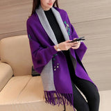 Embroidery Floral Tassel Trench Coats Women Cloak Long Sleeves Knitted Cardigan Sweater Windbreaker 2020 Winter