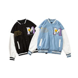 Bomber Jackets Women Embroidery Letter Daisy Flowers Men's Jacket Oversized PU Leather Hip Hop Baseball Jackets