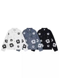 High Street Tide Card Letter Printed Loose Jeans Jacket Men's And Women's Same High Street Suit-Outfit