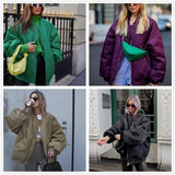 Women's Clothing 2025 Winter Baseball Suit Loose Jacket Cotton Coat