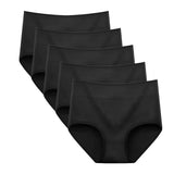5 pcs/Pack !High Waist Women Panties Tummy Control Briefs Cotton Slimming Underwear Plus