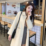 Women Casual Thin Coat Spring Autumn Elegant Fashion Long Sleeve Lapel Neck Woolen Trench