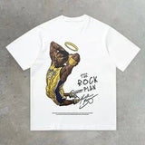 Men's T-Shirt 2024 Basketball Shirt Sports Style Short-Sleeved Cotton Print Loose T-Shirt Street Hip-Hop Blouse Short Sleeves-Outfit