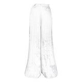 Summer Women's Solid Color Casual Loose Pressure Broad Leg Trousers African