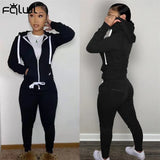 Winter Matching Sets Womens Two 2 Piece Sets Tracksuit Pink Sweatsuits For Womens Outfits Zipper Zipper Top Pants