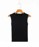 casual black summer sweater women sleeveless chic women grey blue green pullover