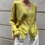 Women Knit Solid Simple Female See-through Sun Protection Long Sleeves Casual Summer Newest Popular Loose Elegant