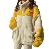 Autumn Winter Women Fashion Hoodie Pullover Coats Warm Soft Fleece Streetwear Plush Tops Loose Big Pocket Drawstring