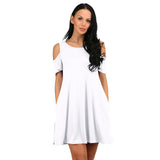 Women Summer Dress 2020 Solid Beach Dresses Female Off Shoulder Long Vestidos Beach Sexy Sundress Casual