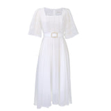 Belt 2025 New Fashion Splicing Chiffon Nails African