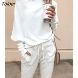 Women Sexy Off Shoulder Batwing Sleeve Pullovers Jumper 3XL 2018 Harajuku Casual Loose Solid Long Sleeve Knitted