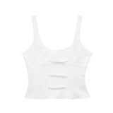 New Bowknot Trim Sexy Halter Top Vest 2866536-Outfit
