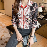 printing shirts Women Blouses 2022 Spring summer Blouse Long sleeve Tops Blusas