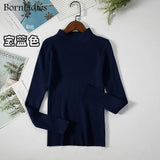 Autumn Winter Basic Turtleneck Knitting Bottoming Warm Sweaters 2021 Women's Pullovers Solid Minimalist Cheap