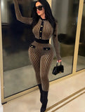 Fashion Print Button Long Sleeve