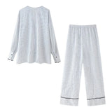 Spring Striped Shirt 2010782 Pajamas Style Trousers 3152406-Outfit