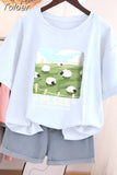 100% Cotton L-6XL T Shirt Plus Size Tshirt Short Sleeve Solid Women Top Summer Print Couple O Neck Oversized T