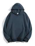 Women Hooded Sweatshirts Pullover Oversized Thick Solid Loose Cotton Sweatshirt Vintage Winter Hoodies Women Overzise