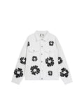 High Street Tide Card Letter Printed Loose Jeans Jacket Men's And Women's Same High Street Suit-Outfit