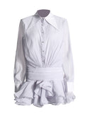 Autumn And Winter New Pure Hot Girl Style Sexy Waist Slim Design Small Shirt Skirt