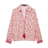 Printed Shirt 9878104 Flower Printed Skirt 9878103 Set-Outfit