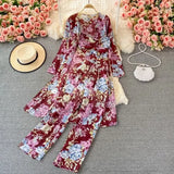 Bohemian Women 3 Pieces Set Female Elegant Long Cardigans + Strapless Camis + Wide Leg Pants Chiffon Suits New Spring Fall