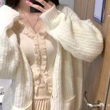Elegant Blouse Women Casual Knitted Sweater Female Long Sleeve Y2k Crop Tops Korean Fashion 2022 Autumn Outwear