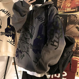 Autumn Winter Hip Hop Loose Hooded Oversize Sweatshirt Hoodie Harajuku Kpop Gothic Streetwear Aesthetic Halloween Hoodies