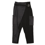 High Elastic Waist Pocket Leisure Long Black Harem Trousers New Loose Fit Pants Women Fashion Spring Autumn 2023