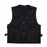 Men's Vest New 2023 Summer Hong Kong Style Relaxed Leisure Men's Trend Large-Size Vest Clip Overcoat-Outfit