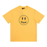 Drewhouse Classic Smiley Face Printed Short-Sleeved High Street Tide Brand Casual Loose Couple T-Shirts-Outfit