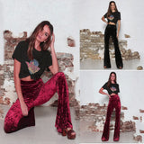Trousers High Waist Casual Wide-leg