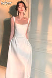 Evening Midi Maxi Dresses for Women Party Office Lady Sexy Sleeveless Strap Bodycon One Piece Dress Beach Korean